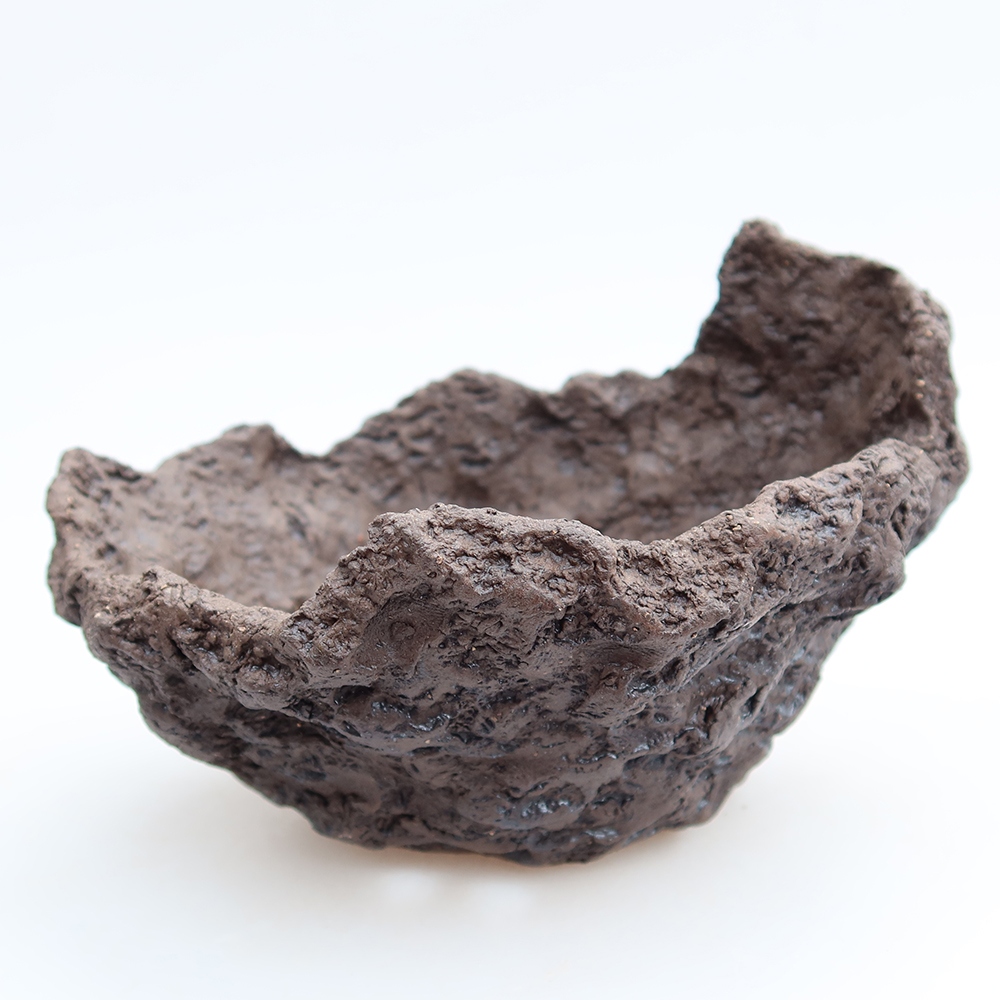 Ceramic Shell, 14 x 12 x 11 cm, brown