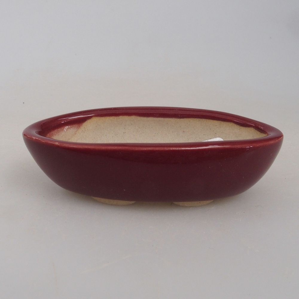 Mini bonsai bowl 7 x 3 x 2 cm, color burgundy