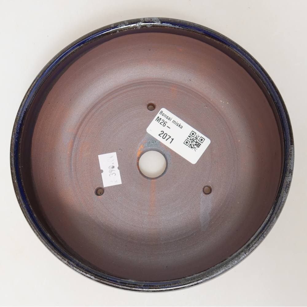 Ceramic bonsai bowl 16 x 16 x 5,5 cm, colour blue