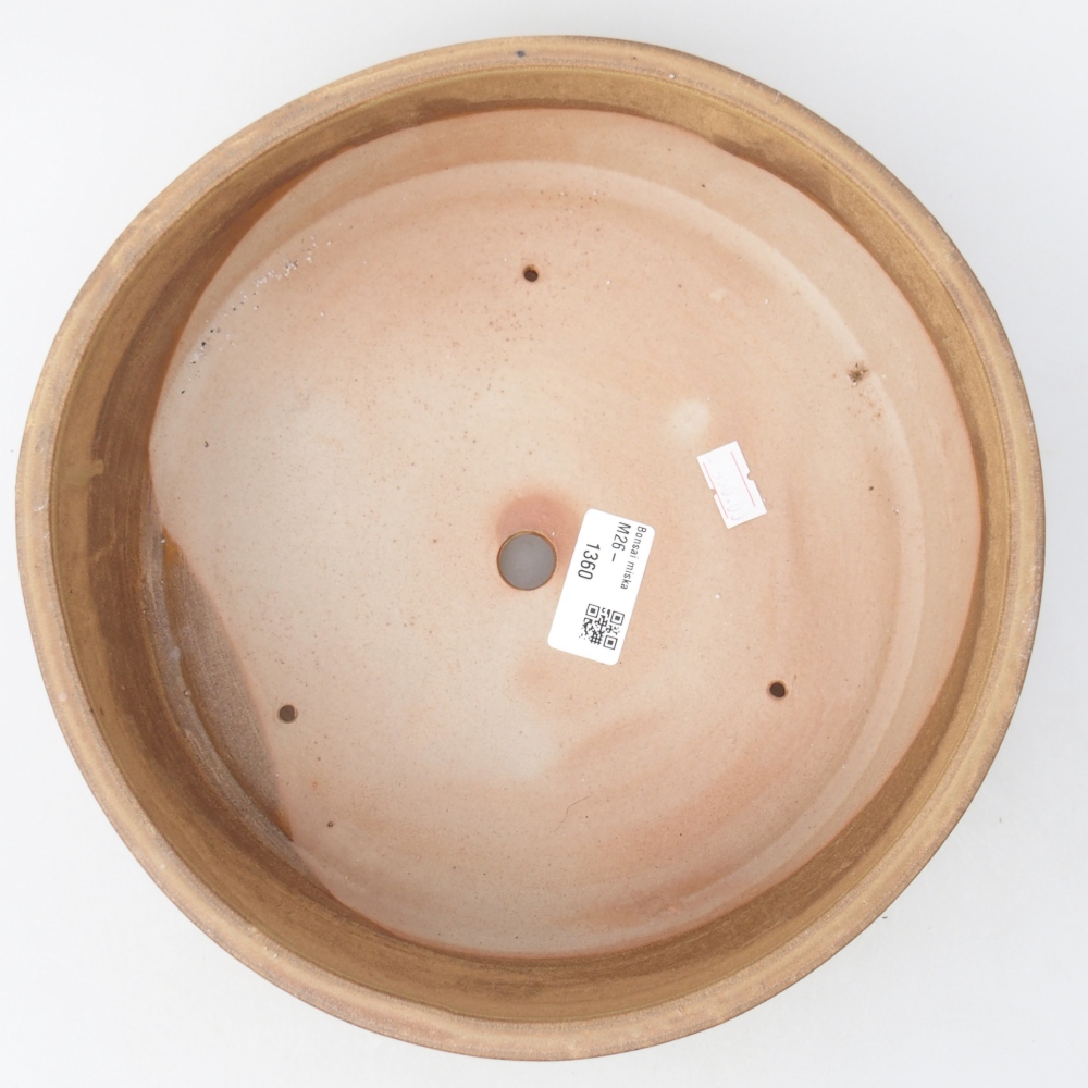 Ceramic bonsai bowl 24,5 x 24,5 x 7 cm, colour beige
