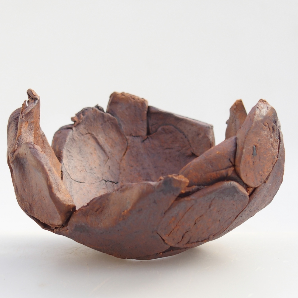 Ceramic shell 8,5 x 8,5 x 5,5 cm , colour brown