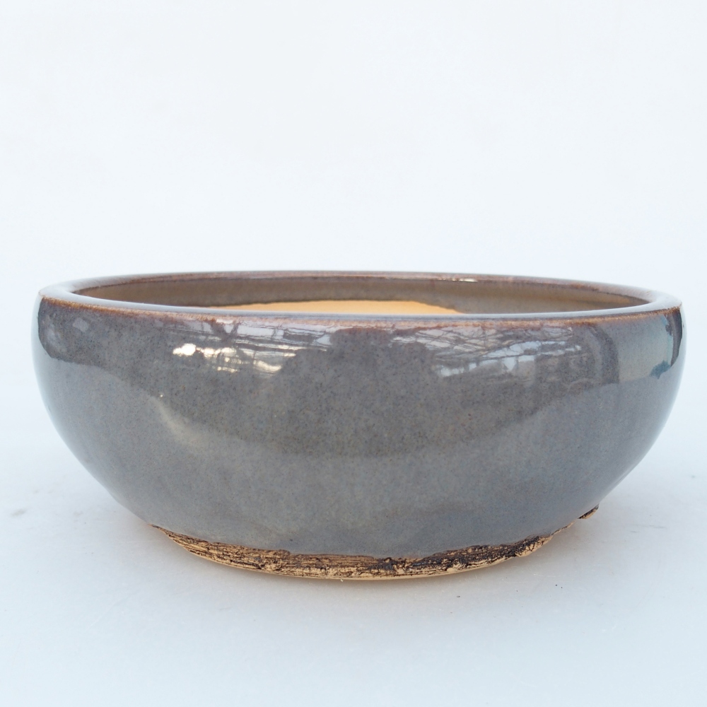 Ceramic bonsai bowl 16 x 16 x 6 cm, grey