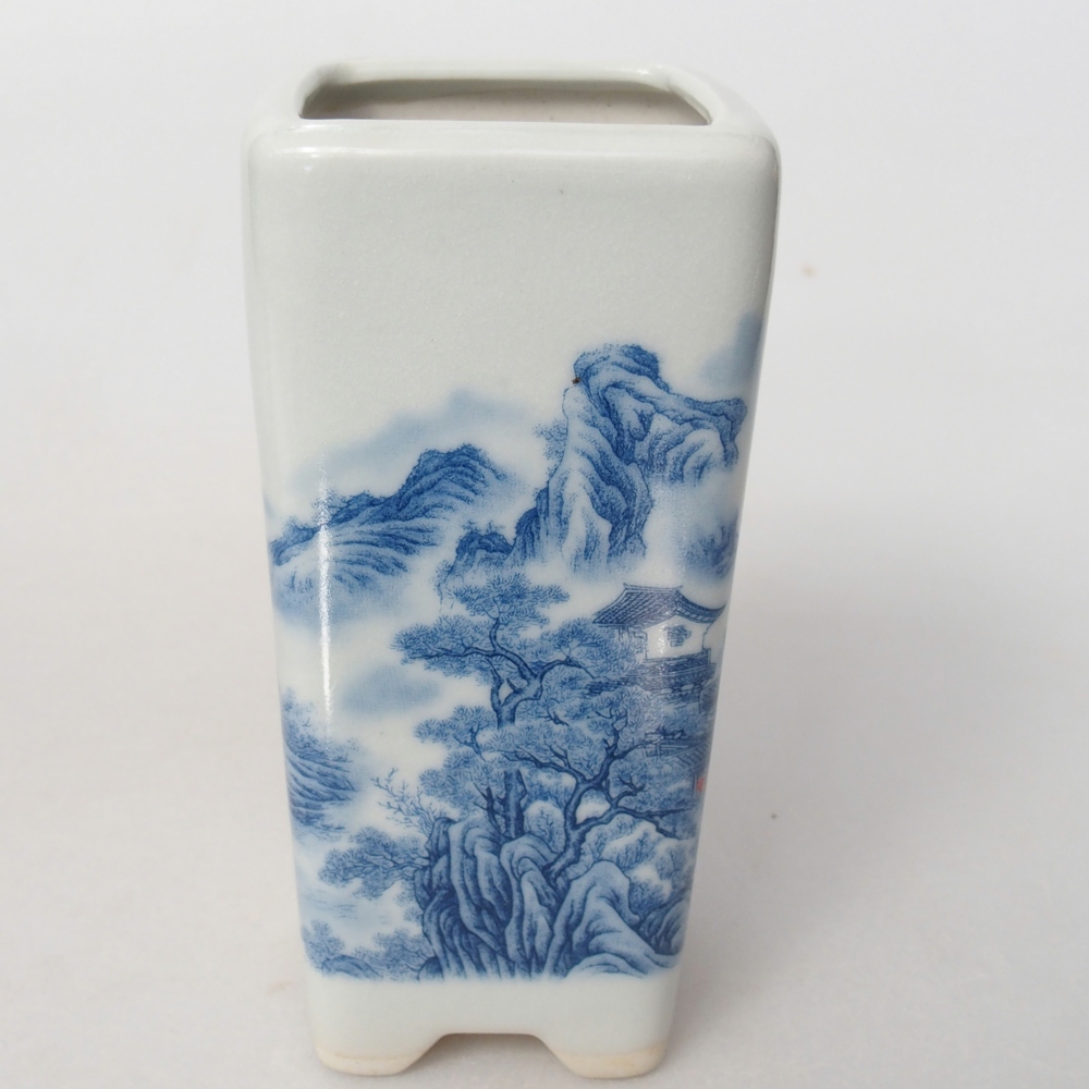 Ceramic bonsai bowl 5,5 x 5,5 x 12 cm, colour white