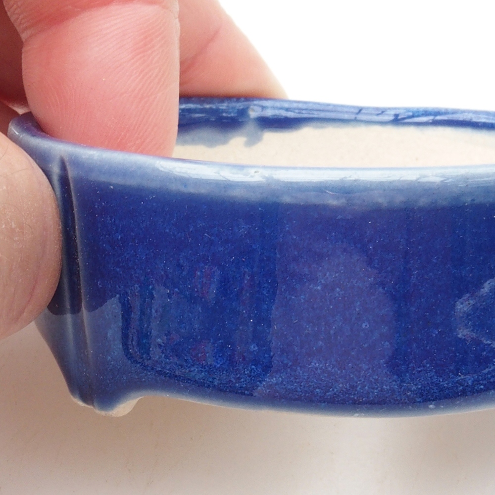 Mini bonsai bowl 6.5 x 6.5 x 2.5 cm, color blue