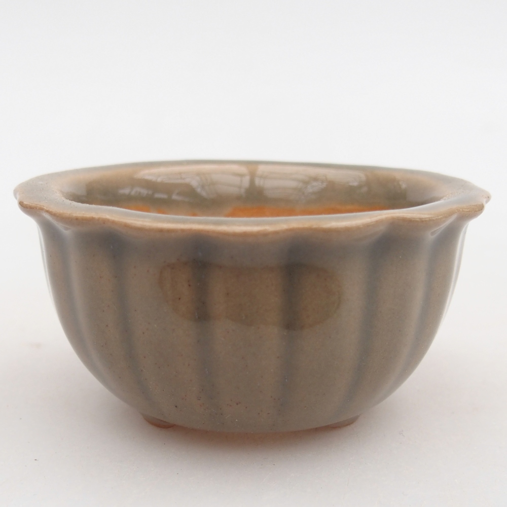 Ceramic bonsai bowl 7 x 8,5 x 3,5 cm, grey