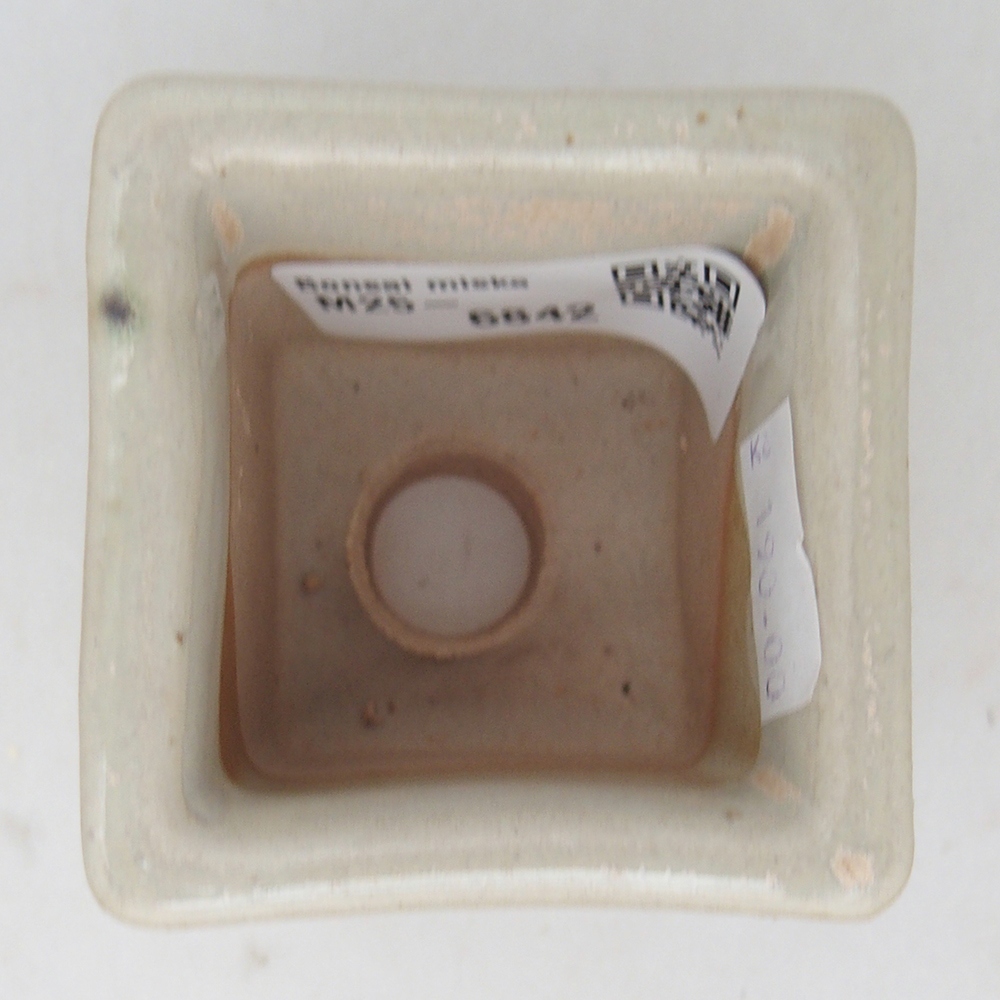 Ceramic bonsai bowl 5,5 x 5,5 x 5,5 cm, colour beige