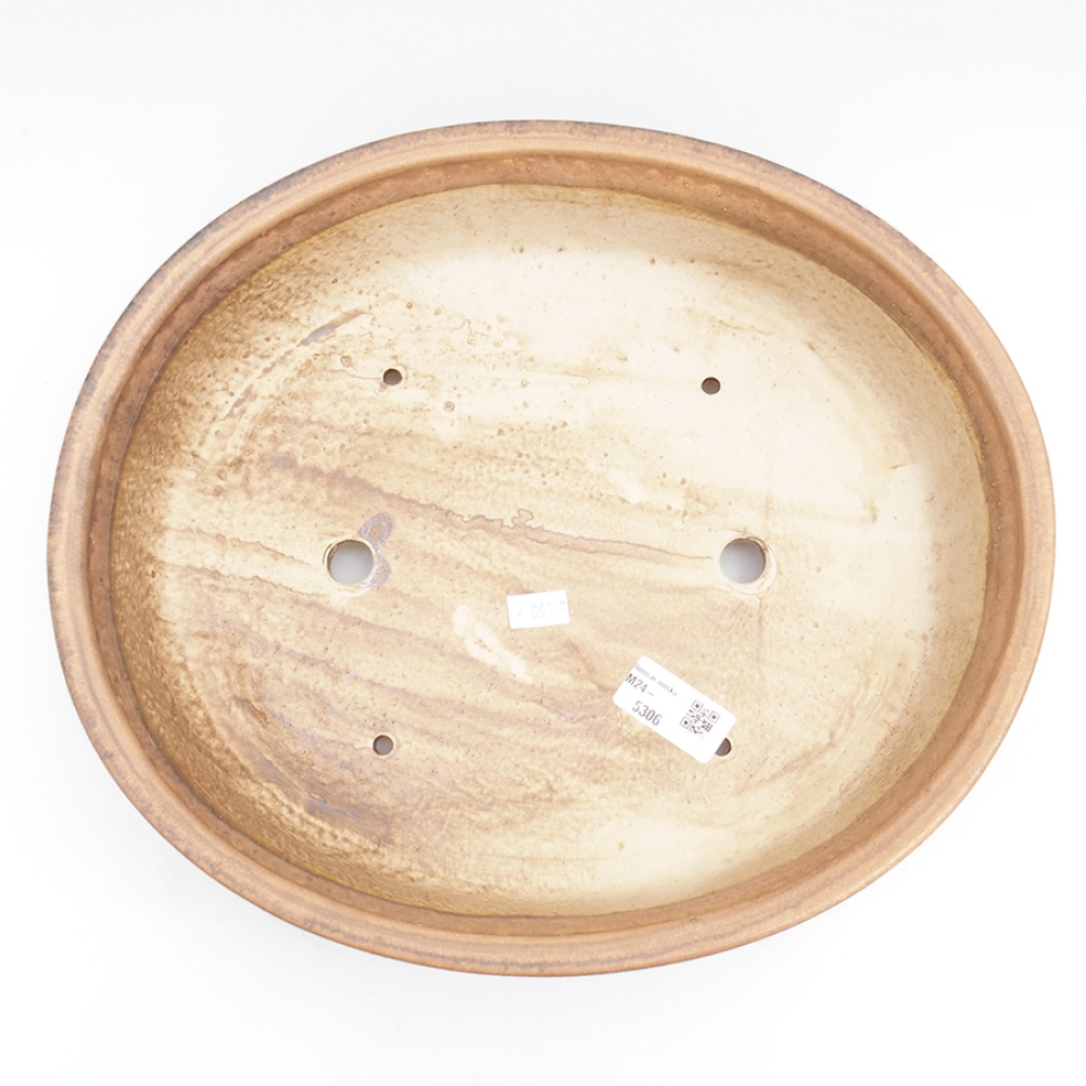 Ceramic bonsai bowl 32,5 x 28,5 x 7,5 cm, color pink