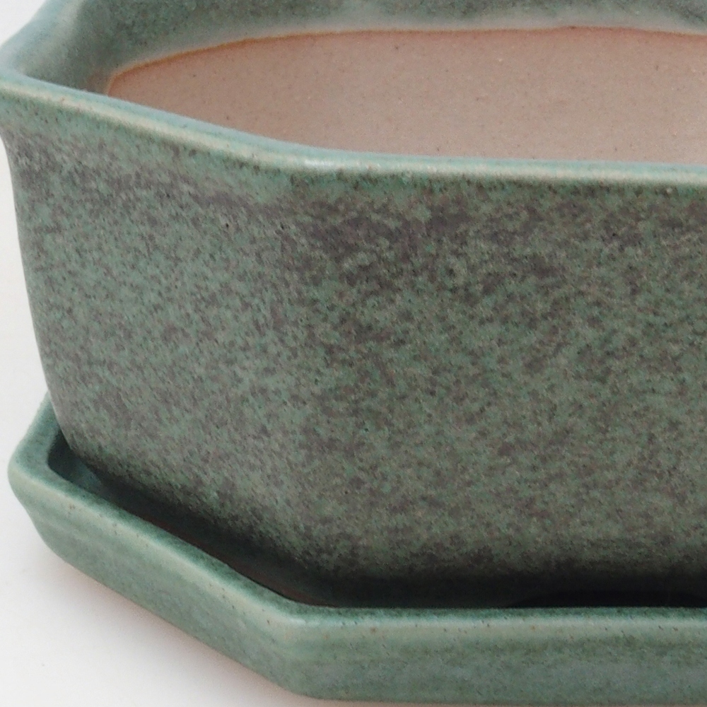 Bonsai bowl + saucer H01 - 12x9x5 cm