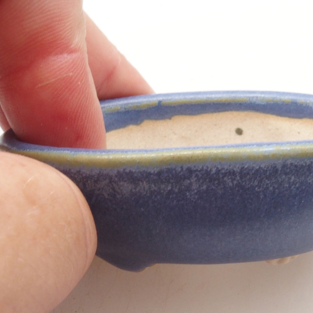 Mini bonsai bowl 7 x 5 x 2 cm, color blue
