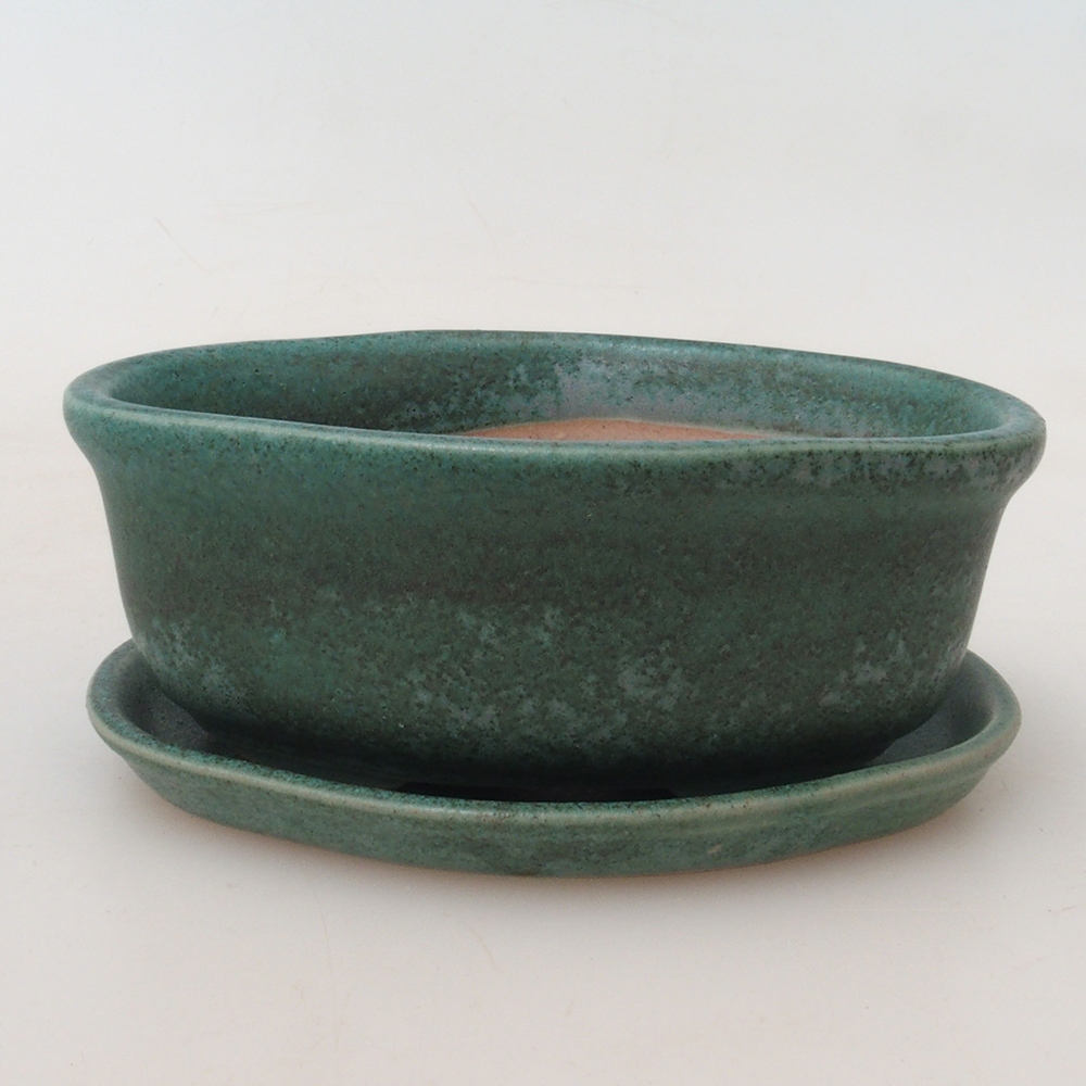 Bonsai bowl + saucer H01 - 12x9x5 cm