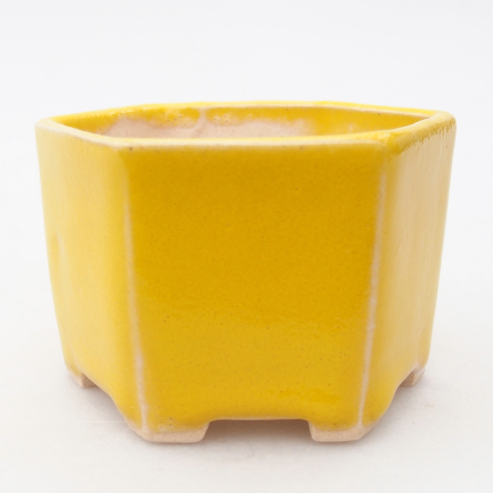 Mini bonsai bowl 7 x 6,5 x 4,5 cm, yellow