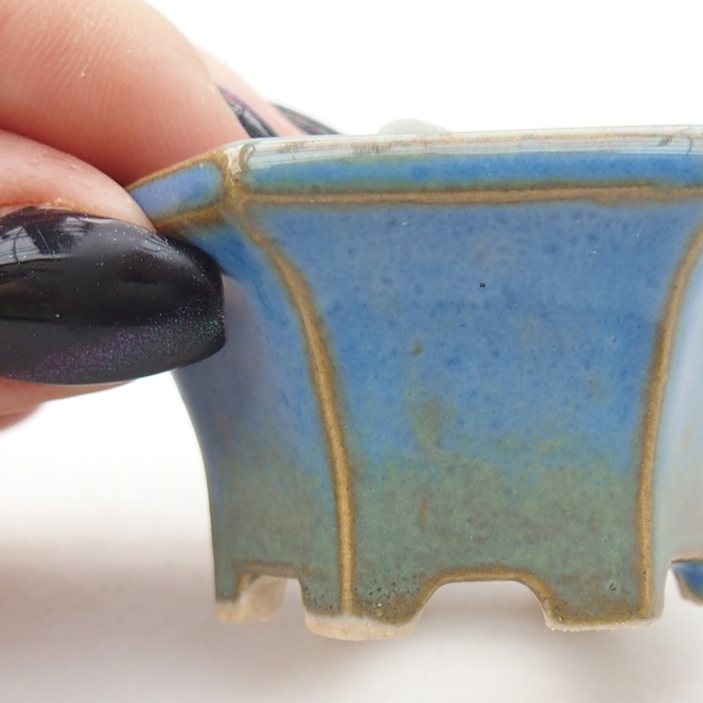 Mini bonsai bowl 5,5 x 5 x 3 cm, colour blue
