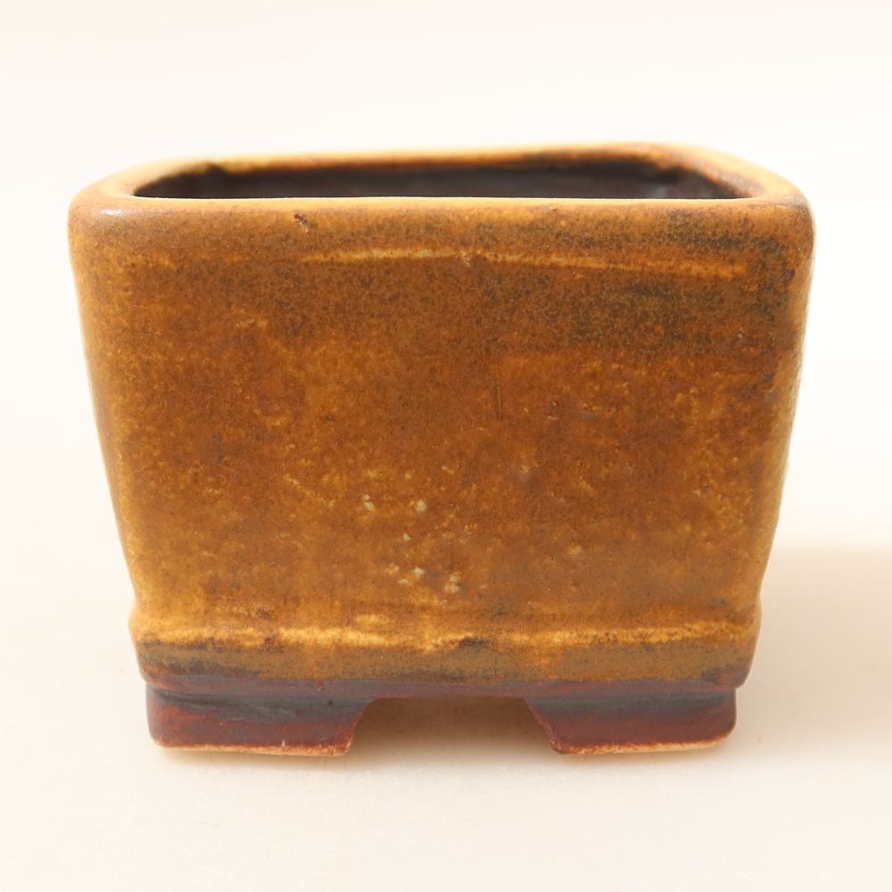Ceramic bonsai bowl 6 x 6 x 4,5 cm, green