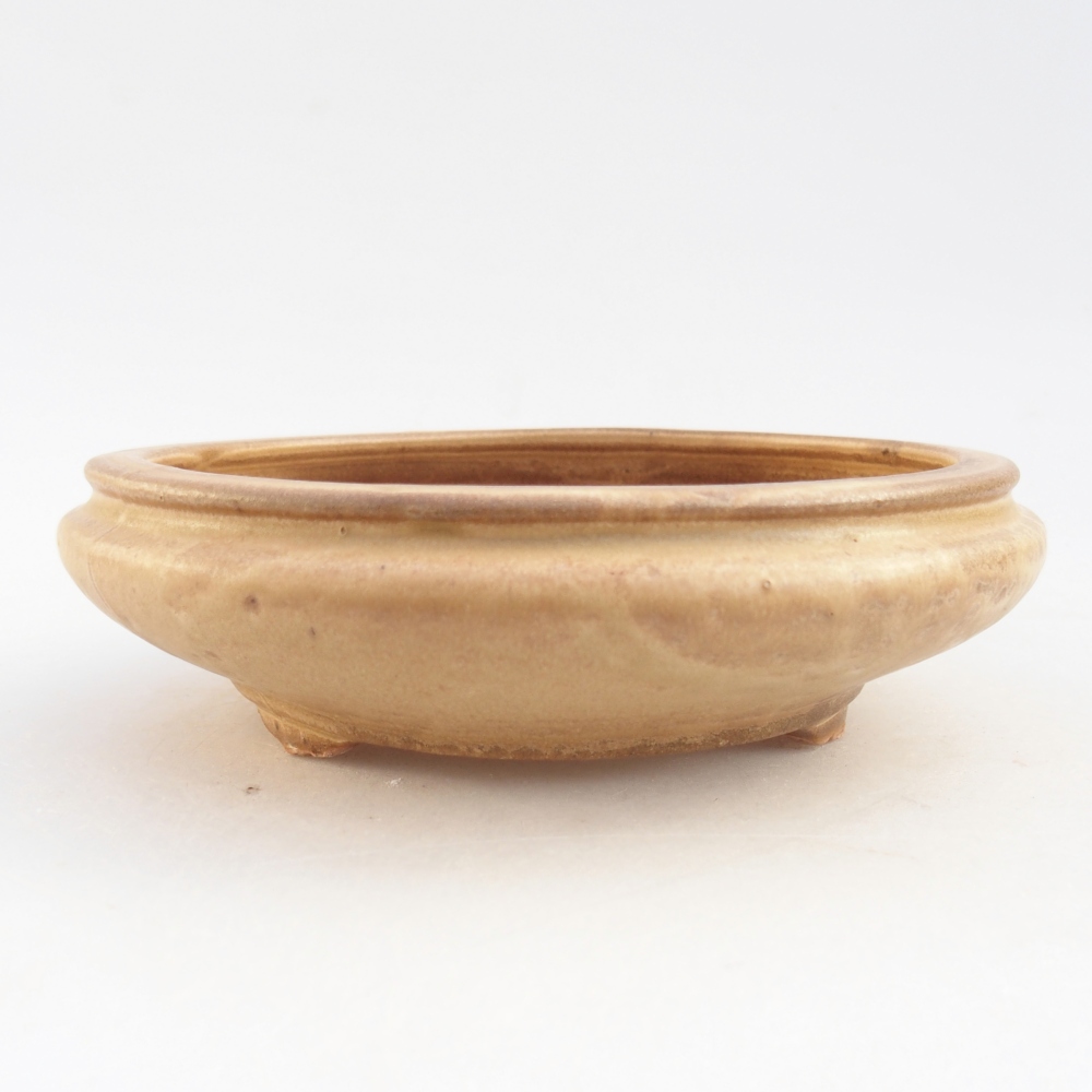 Ceramic bonsai bowl 16 x 16 x 5 cm, colour beige
