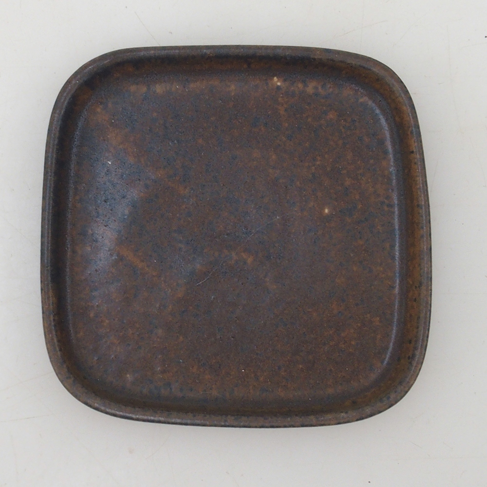 Bonsai bowl square 9 x 9 x 1 cm - brown