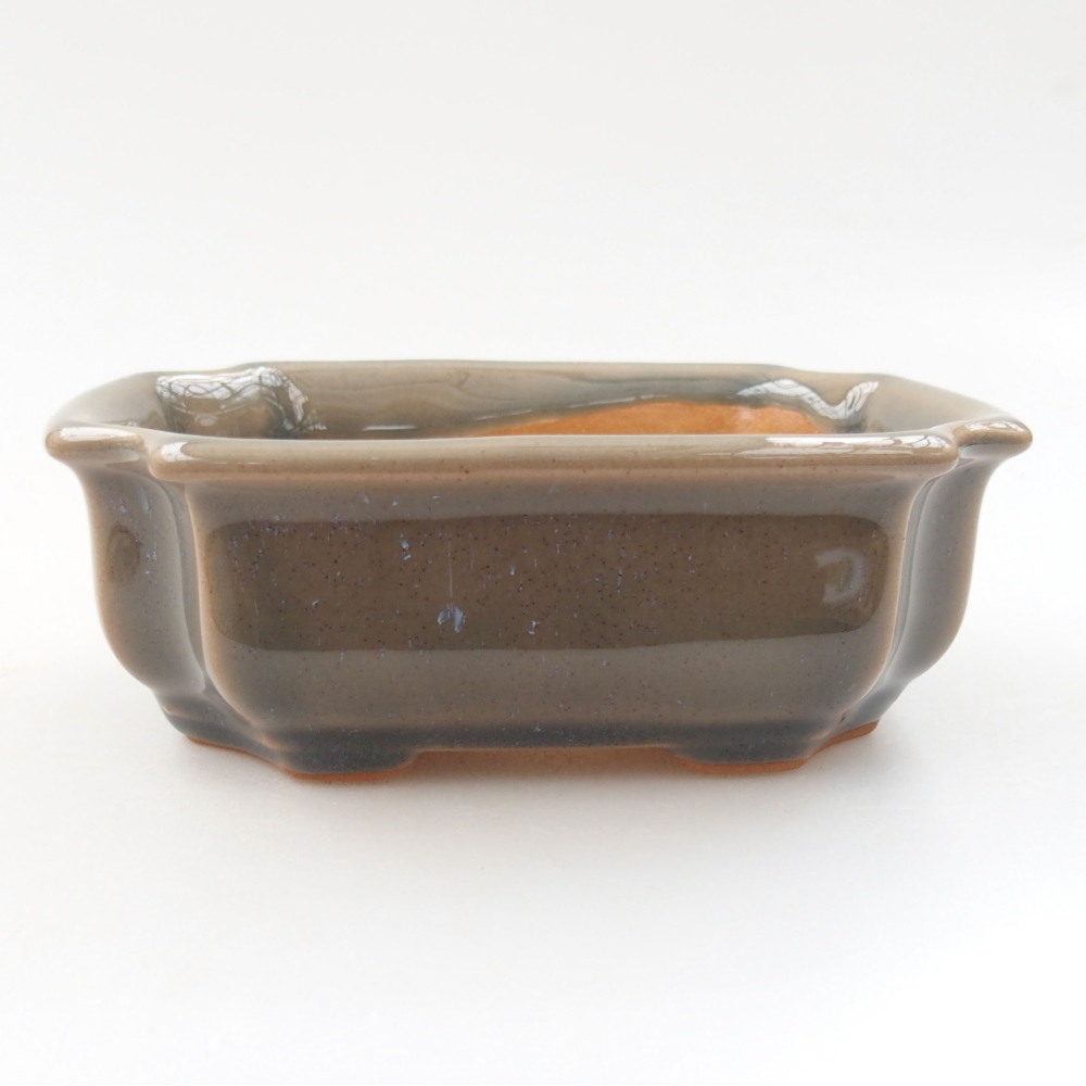 Ceramic bonsai bowl 12 x 9 x 4,5 cm, color gray