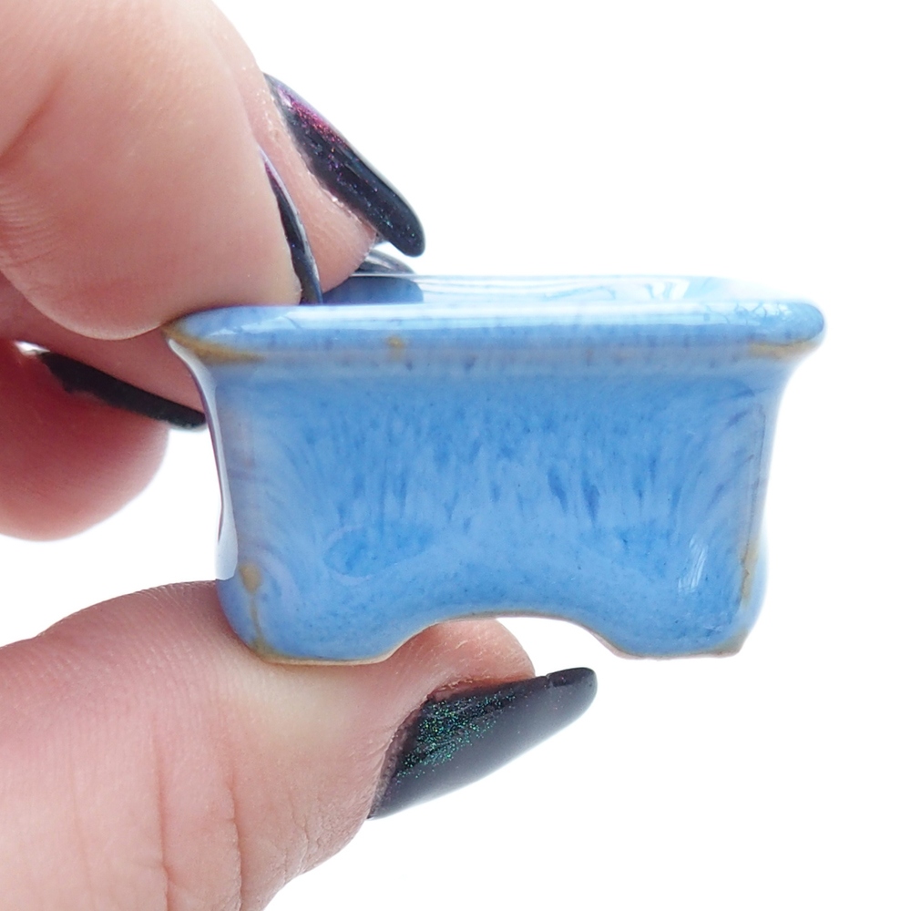 Mini bonsai bowl 3 x 2,5 x 2 cm, colour blue