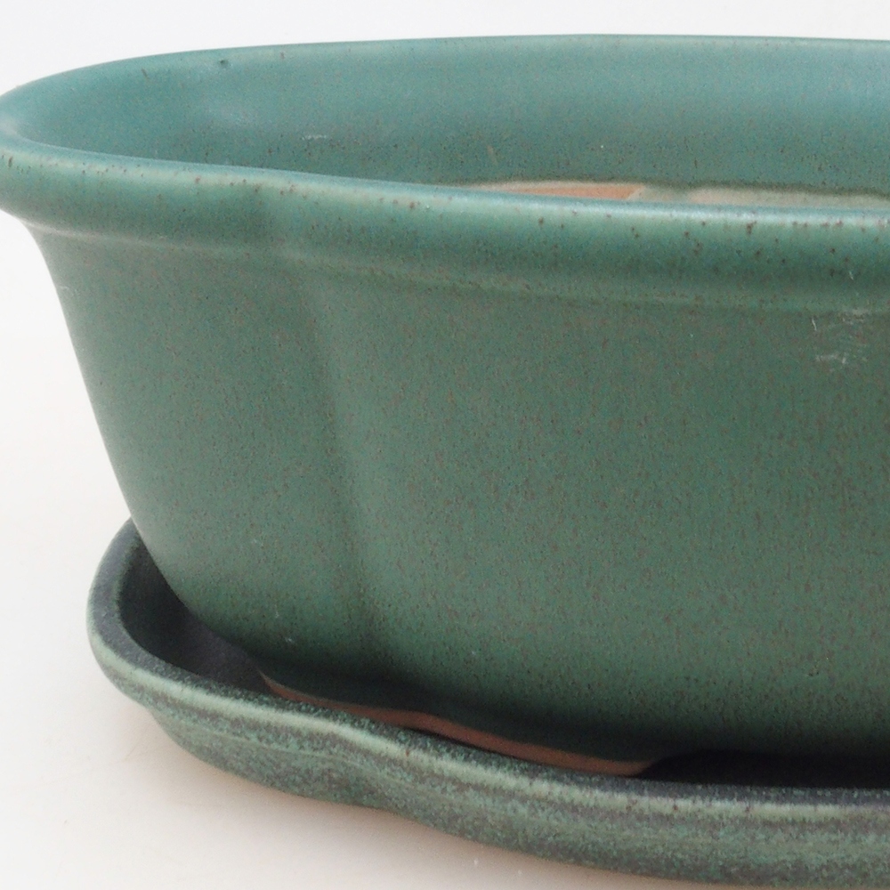 Bonsai bowl + saucer H75 - green