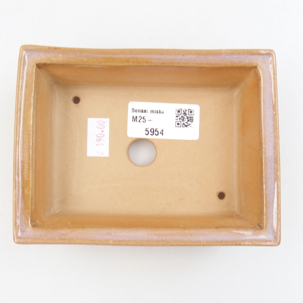 Ceramic bonsai bowl 13 x 10 x 4 cm, color pink