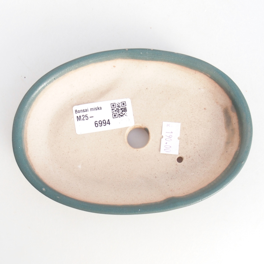 Ceramic bonsai bowl 15,5 x 11 x 2,5 cm, colour blue