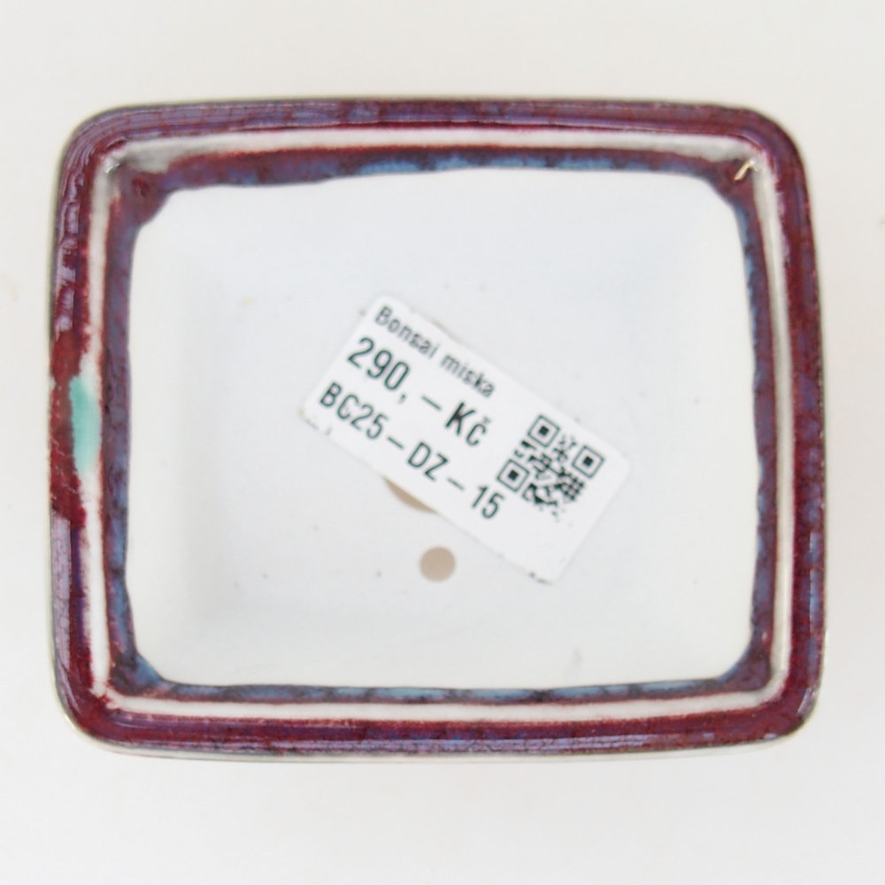 Mini bonsai bowl 8,5 x 7,5 x 4 cm, burgundy