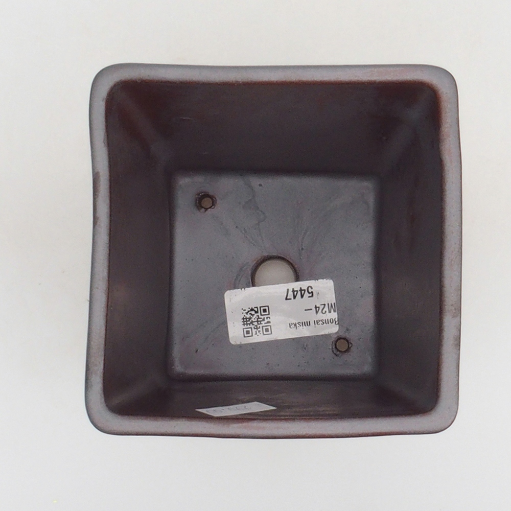 Ceramic bonsai bowl 10,5 x 10,5 x 10,5 cm, color metallic