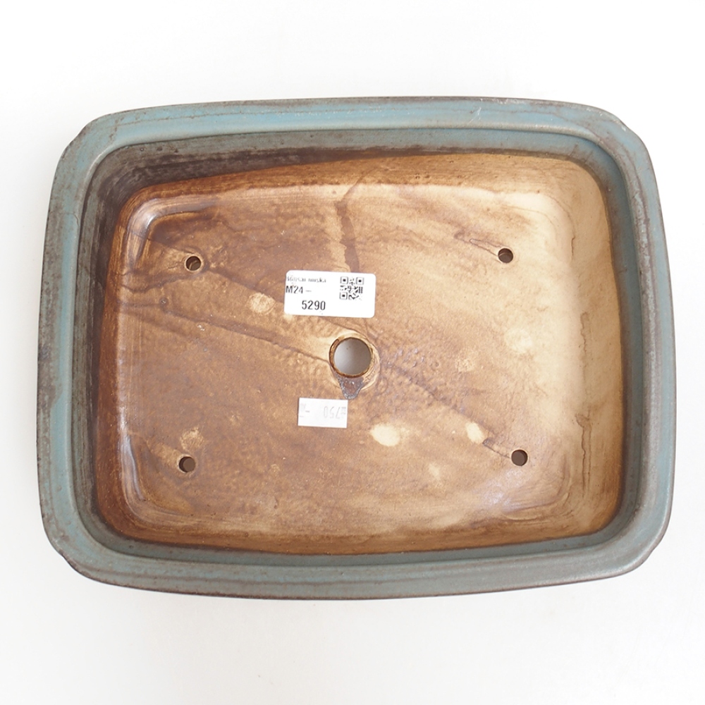 Ceramic bonsai bowl  25 x 20 x 7,5  cm, color  blue