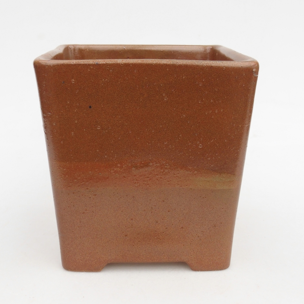 Ceramic bonsai bowl 13 x 13 x 13,5 cm, brown