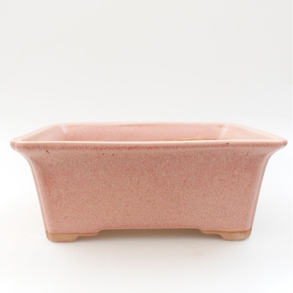 Ceramic bonsai bowl 18 x 14 x 7,5 cm, color pink