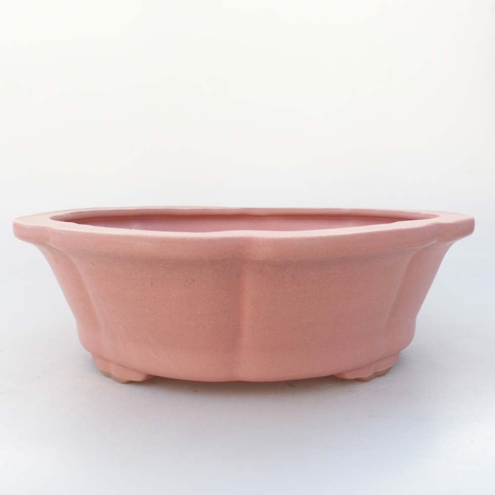 Ceramic bonsai bowl 26 x 26 x 8 cm, pink