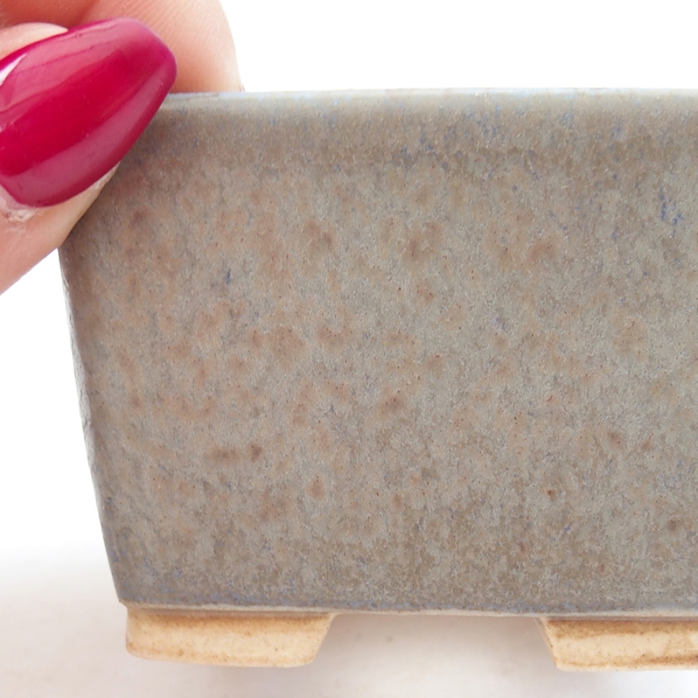 Ceramic bonsai bowl 6 x 6 x 4,5 cm, color blue