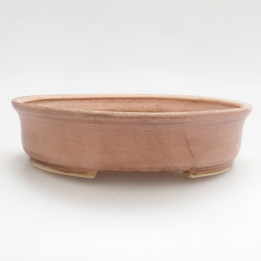 Ceramic bonsai bowl 17 x 15 x 4 cm, color pink