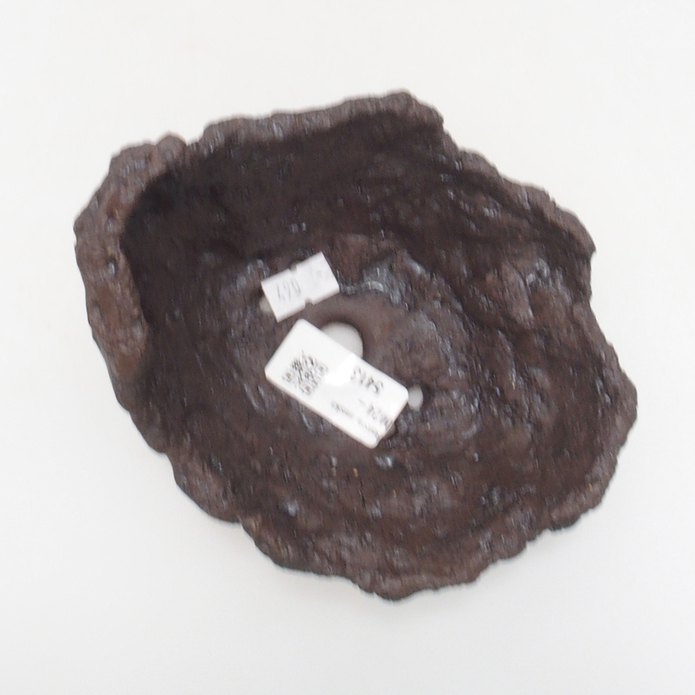 Ceramic shell 13 x 10,5 x 12 cm, brown color
