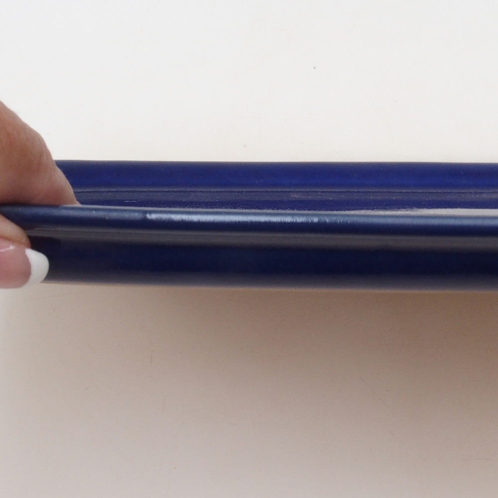 Ceramic saucer H09 - 28.5 x 19.5 x 1.5 cm - blue