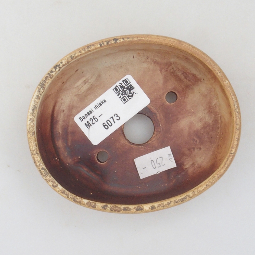 Ceramic bonsai bowl 10,5 x 9 x 4 cm, color beige
