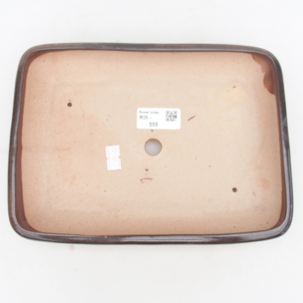 Ceramic bonsai bowl 24 x 17,5 x 4 cm, brown