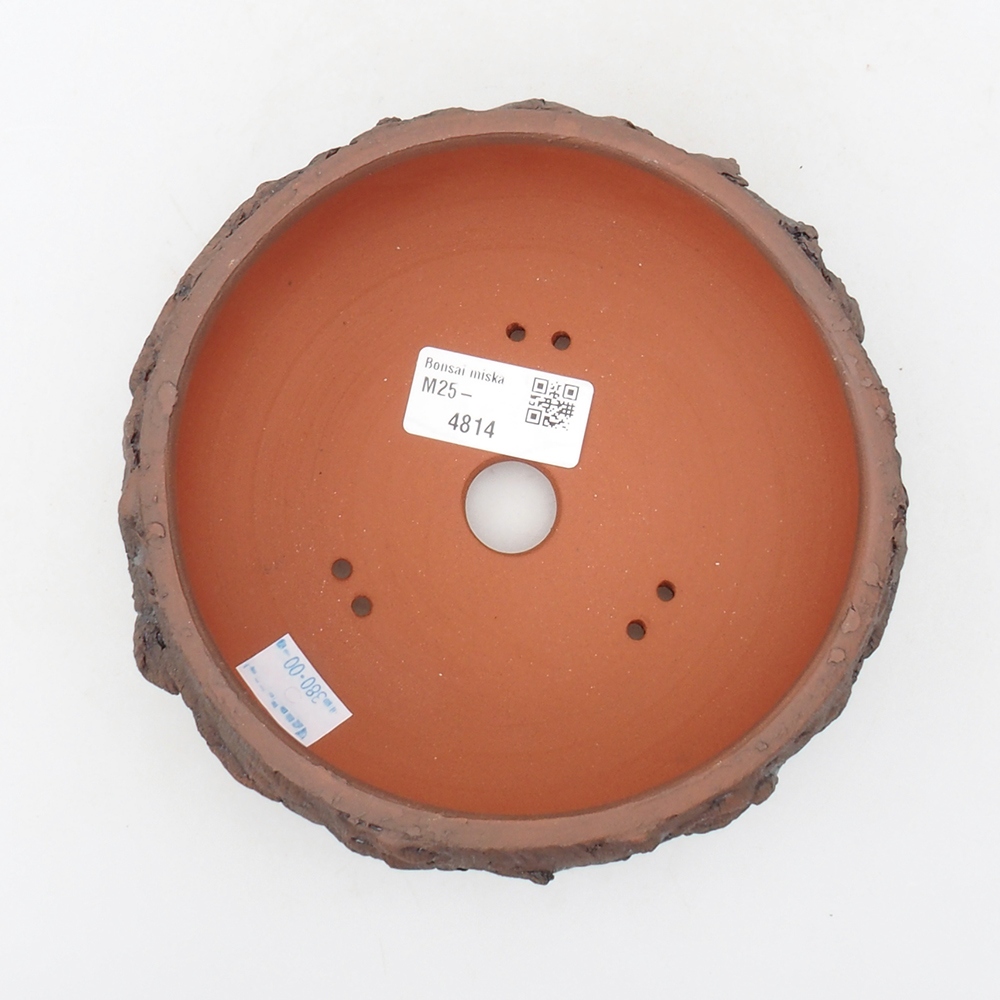 Ceramic bonsai bowl 15 x 15 x 6 cm, color brown