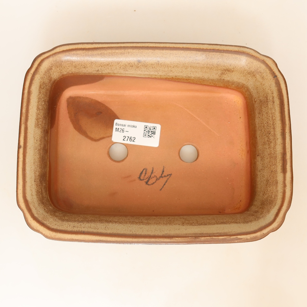 Ceramic Bowl, 20 x 15.5 x 5.5 cm, brown