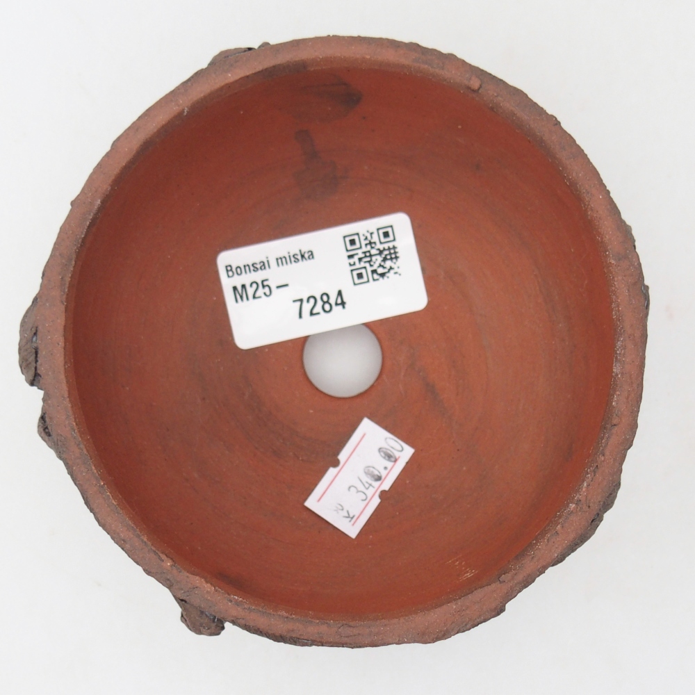 Ceramic bonsai bowl 10 x 10 x 5 cm, brown