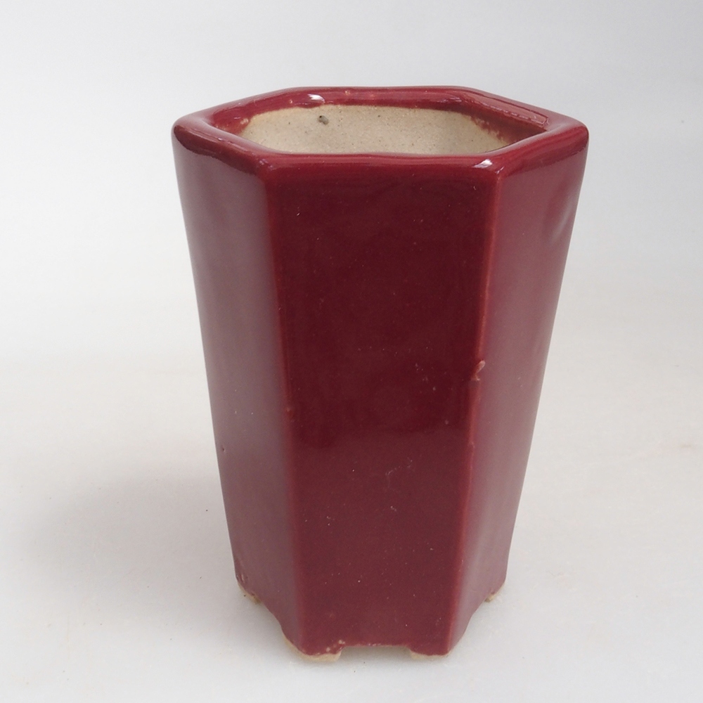 Mini bonsai bowl 4,5 x 4 x 6 cm, color burgundy