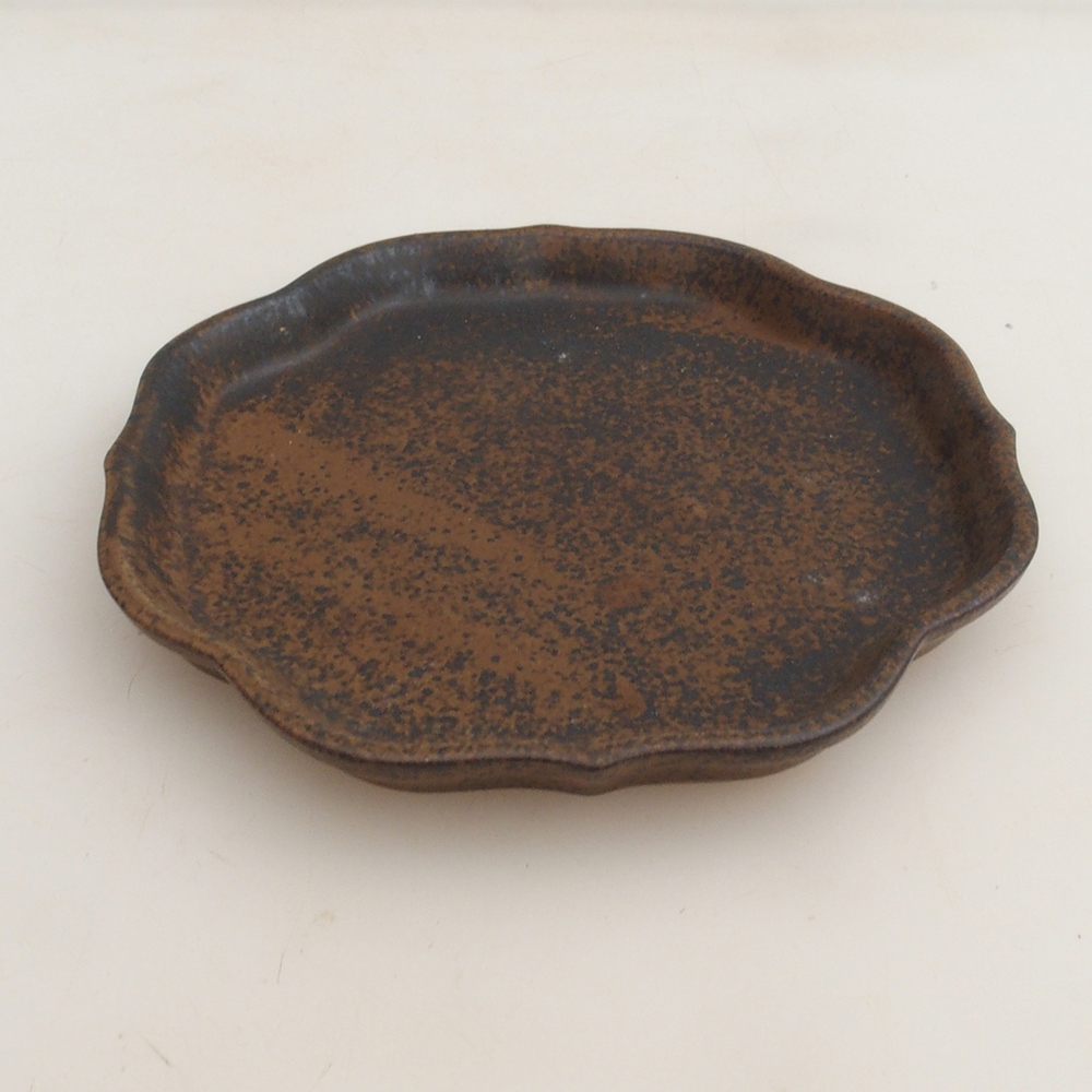Ceramic bowl H06 - 14 x 14 x 1.5 cm - brown