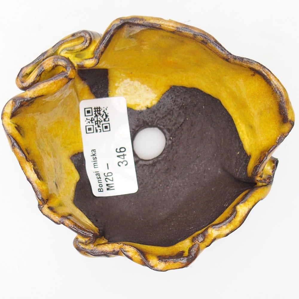 Ceramic shell 8 x 10 x 5,5 cm , yellow