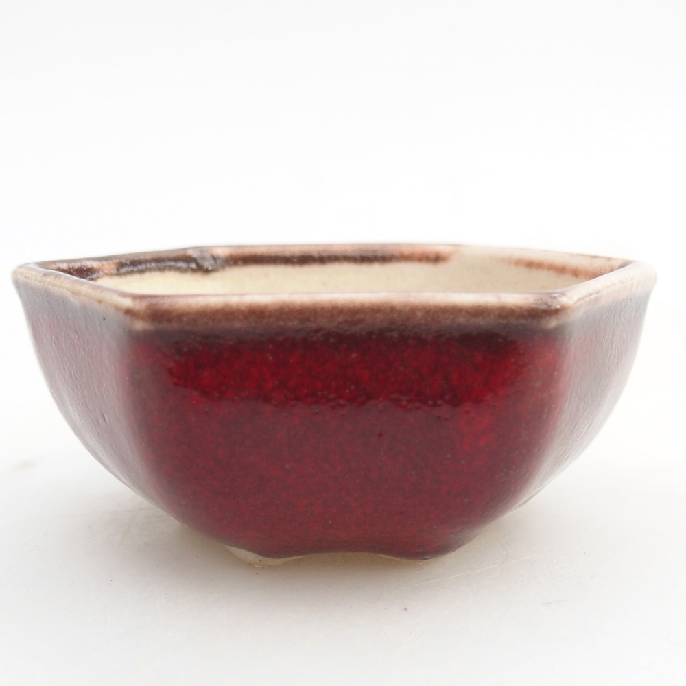 Mini bonsai bowl 7 x 6 x 3 cm, colour red