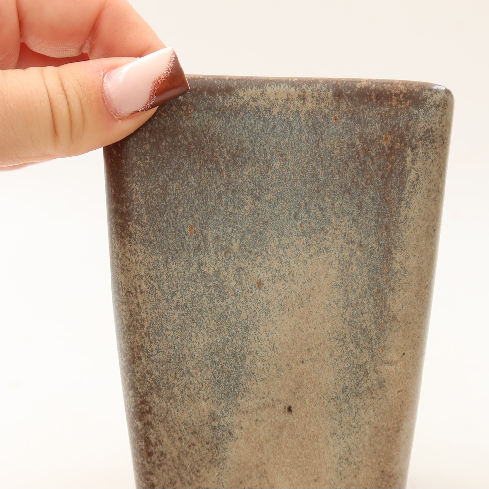 Ceramic bonsai bowl 8,5 x 8,5 x 11 cm, brown