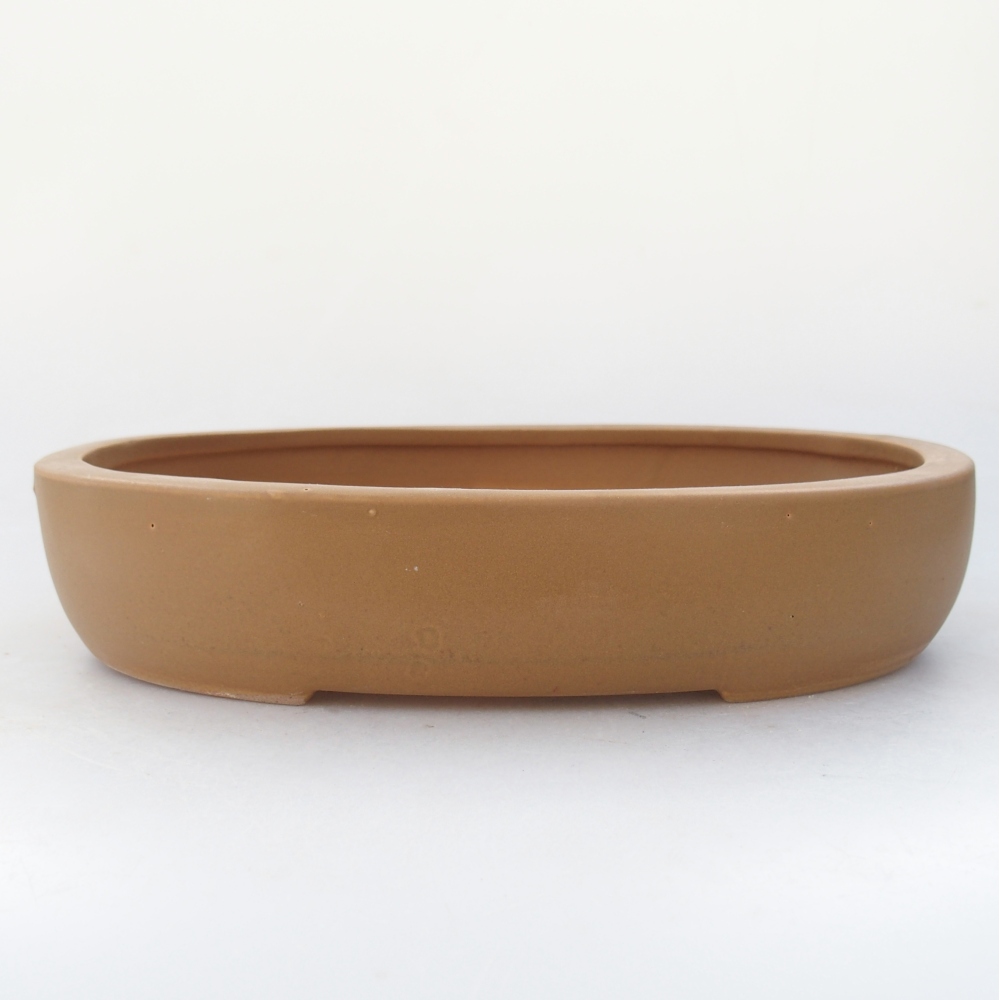 Ceramic bonsai bowl 27 x 21 x 5 cm, colour beige
