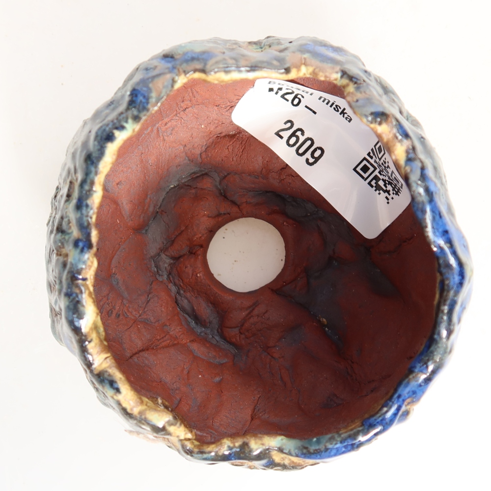 Ceramic Shell, 7 x 7 x 5.5 cm, blue-brown