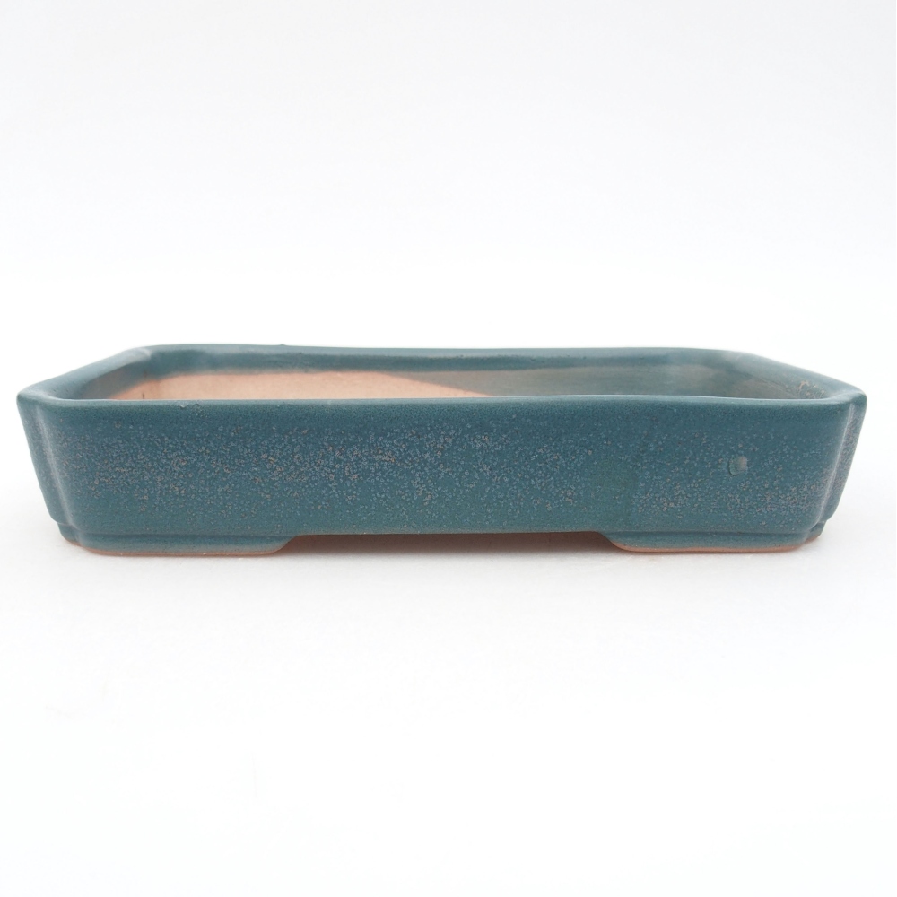 Ceramic bonsai bowl 18 x 13 x 3 cm, color blue