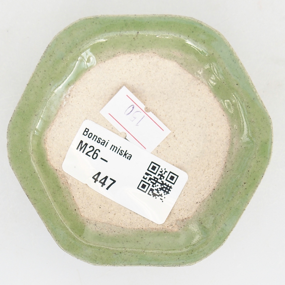 Ceramic bonsai bowl 8,5 x 8 x 2,5 cm, green