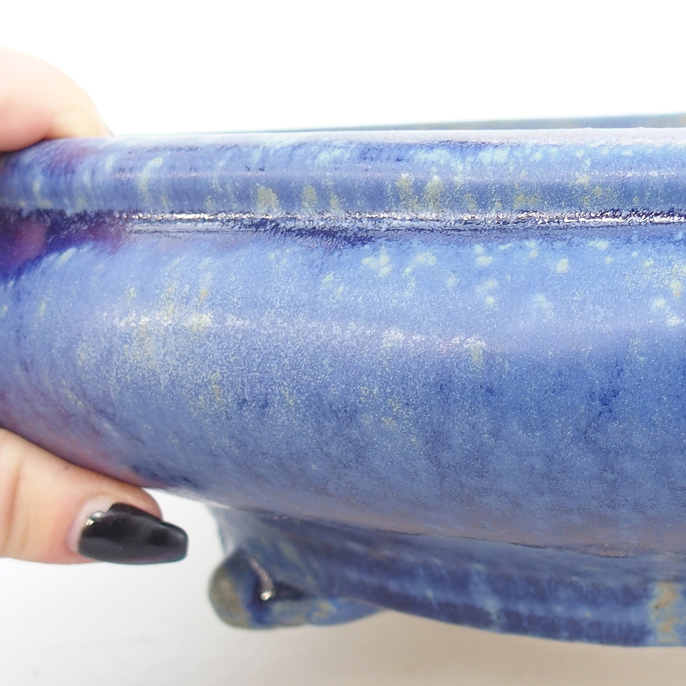 Ceramic bonsai bowl 35 x 35 x 9,5 cm, colour blue