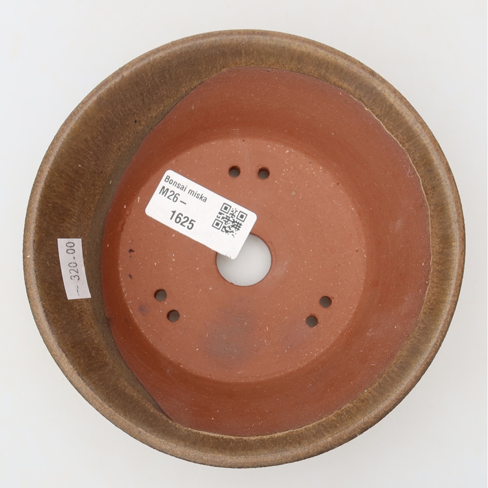 Ceramic bonsai bowl 15 x 15 x 5 cm, brown